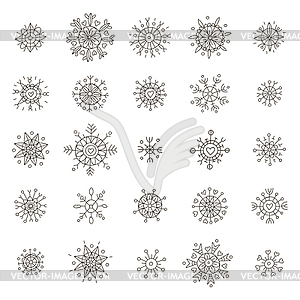 Snowflake set - vector image