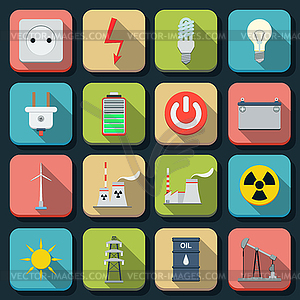 Energy icons collection - vector clipart