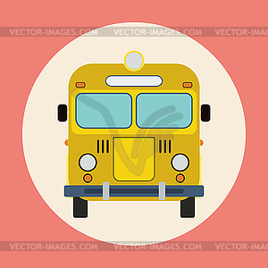 Yellow bus - vector clip art