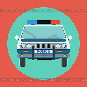 Полицейская машина - изображение в векторе / векторный клипарт
