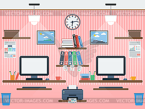 Office workplace - vector clipart