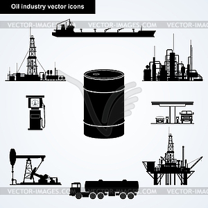 Oil and gas icon - vector clipart