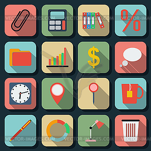 Business and office icons - vector image