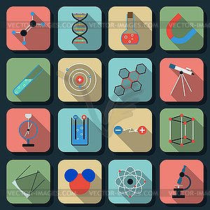 Science icons - vector clipart / vector image