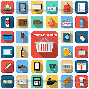 Shopping icons collection - vector clip art
