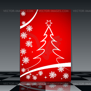 Christmas flyer - color vector clipart