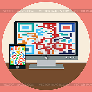 Modern devices vector icons - vector clip art