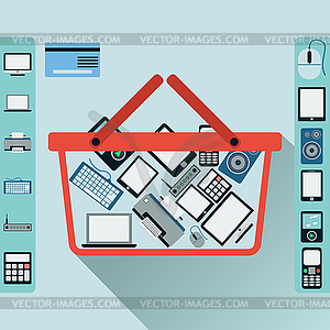 Online shopping - vector clipart