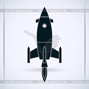 Cartoon rocket - vector clip art