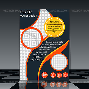 Business flyer template - vector image