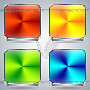 Gradient metallic buttons - vector image