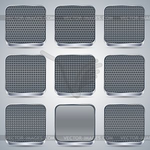 Металлические кнопки шаблонного - изображение векторного клипарта