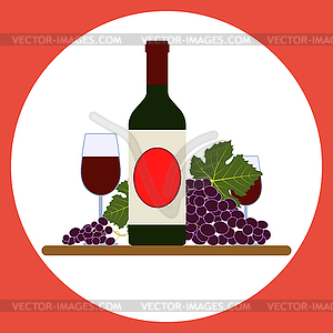 Red wine - vector image
