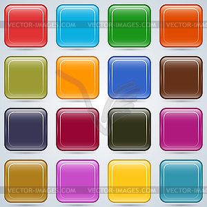 Colorful plastic buttons - vector clipart