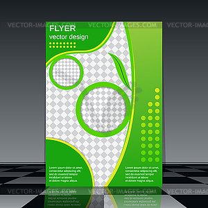 Eco flyer template - vector clip art