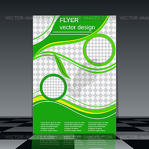 Eco flyer template - vector clipart
