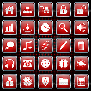 Web icons vector set - vector clipart / vector image