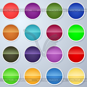 Colorful plastic buttons - vector clipart