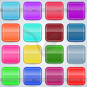 Glossy plastic buttons - vector image