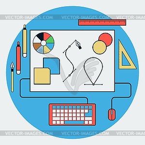 Graphic design concept - vector image