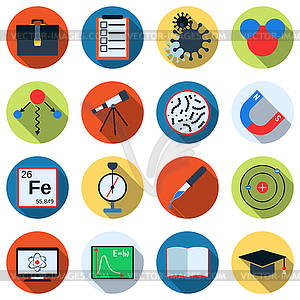 Science vector icons - vector clip art