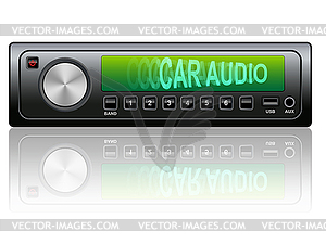 Car audio system icon - royalty-free vector clipart