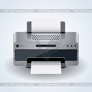 Modern desktop printer - vector clip art