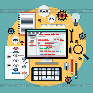 Program coding concept - vector image