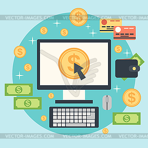 Pay per click vector concept - vector image