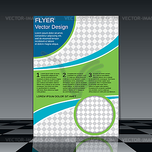 Brochure cover vector template - color vector clipart