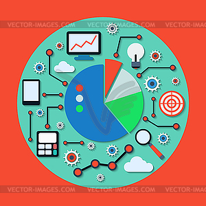 Business and financial information analysis concept - vector image