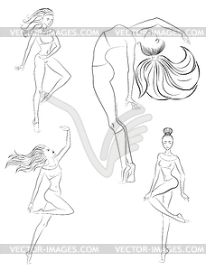 Contemporary dance - vector clipart