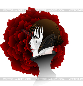 Sad Mime - vector clipart