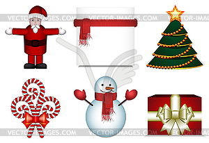 Christmas icons - vector clipart / vector image