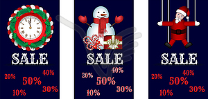 Christmas sales banners - vector clip art