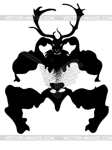 Mysterious Stag - vector clipart