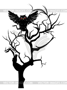 Black Owl - vector image
