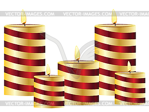 Glowing Candles Set - vector clipart