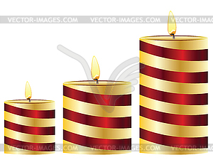 Glowing Candles Set - vector clip art