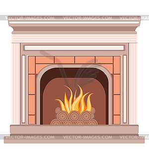 Simple Fireplace Design - vector clipart