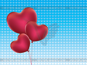 Heart Shaped Balloons - vector clip art