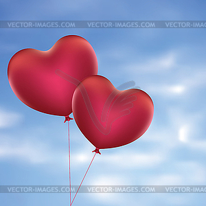 Heart Shaped Balloons - vector clipart