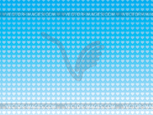 Blue Background with Hearts - vector image