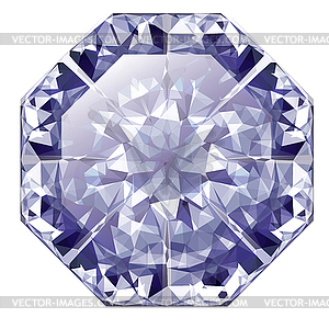 Blue Shiny Diamond - vector image