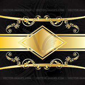 Invitation with Gold Ribbon - vector image