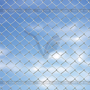 Wire Fence Against Sky - vector clipart / vector image