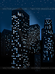 Night Cityscape Background - vector clipart / vector image