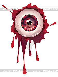 Halloween Bloody Eyeball - vector clipart