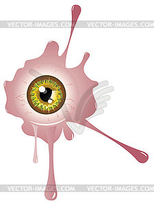Halloween Bloody Eyeball - vector image