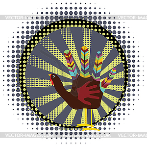 Hand Turkey Bird - vector clipart